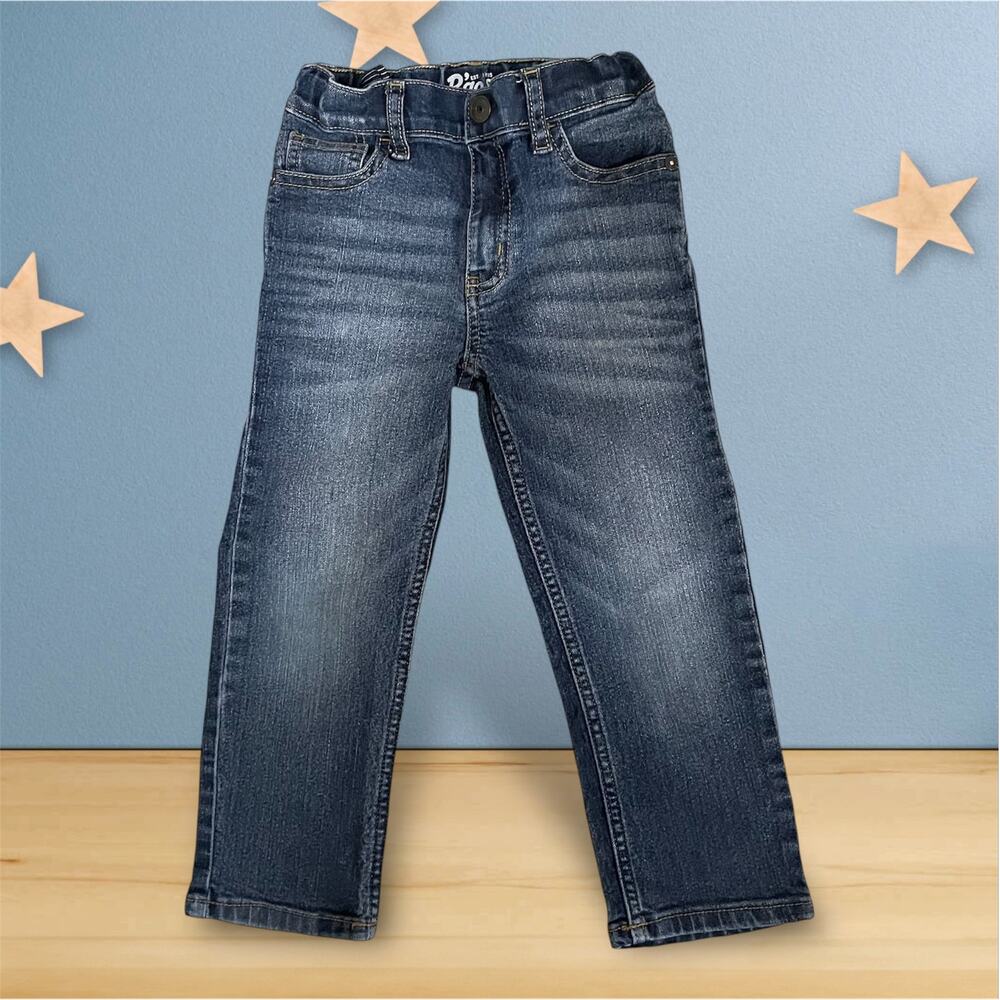 OshKosh B'gosh Toddler Dark Blue Straight-Leg Jeans Boys Size 4 Regular